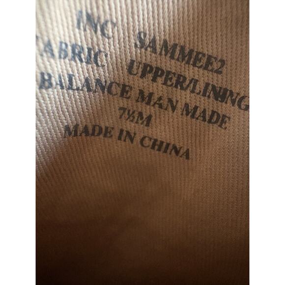 I.N.C. International Concepts Shoes Womens 7.5 M Sammee Slip On Gold Fabric - Picture 3 of 8